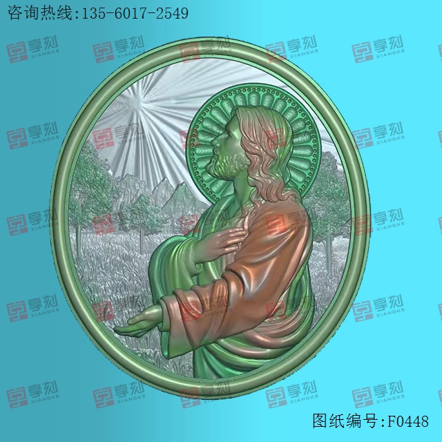 西方耶稣人物 电脑模型雕刻图_享刻数控雕刻机厂家