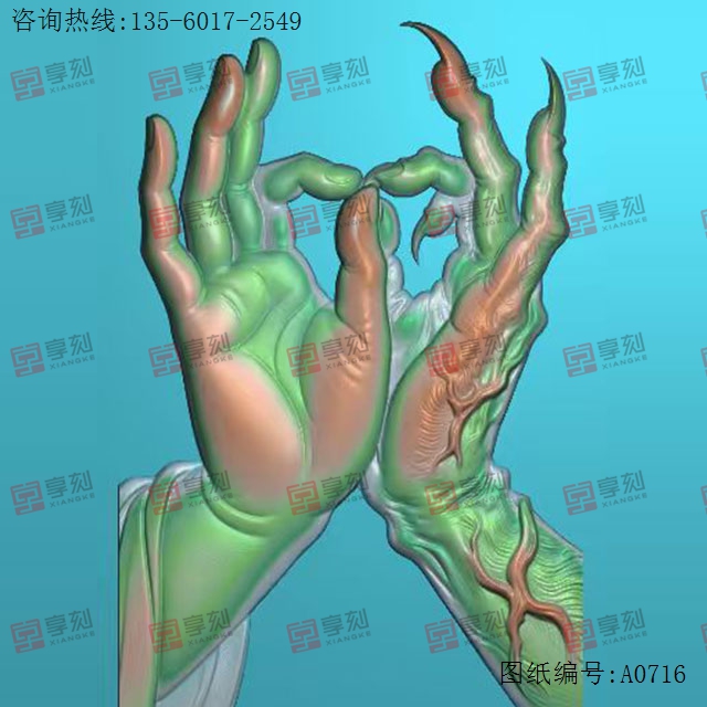 佛魔一念神魔之间佛手 电脑精雕图纸_玉石雕刻机厂家