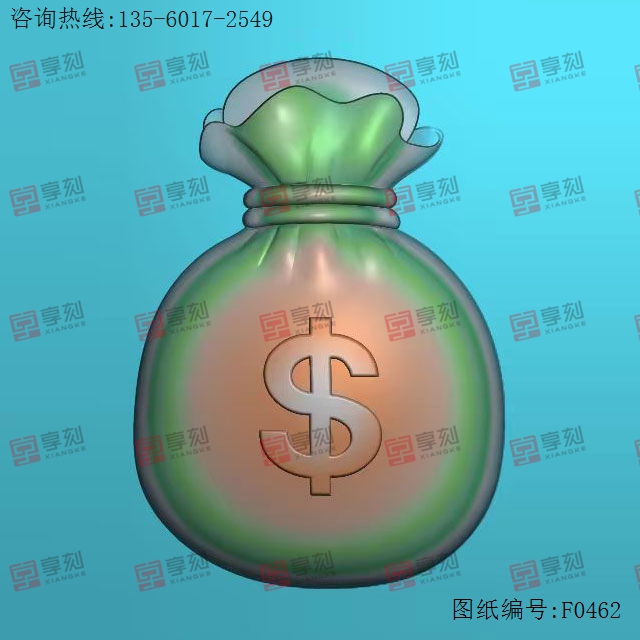 钱袋玉石电脑精雕图JDP玉雕_享刻玉石雕刻机厂家