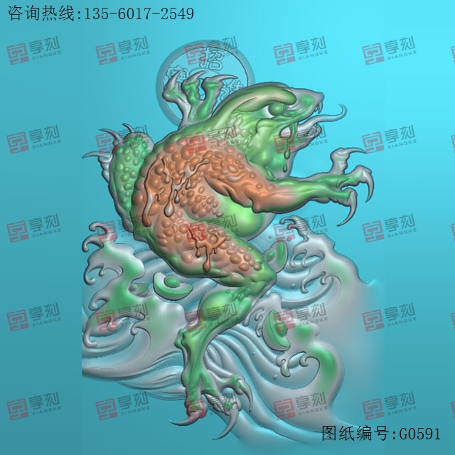 招财蛤蟆玉石雕刻机电脑雕刻图纸_享刻数控雕刻机厂家