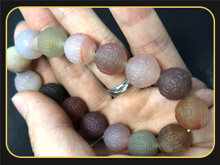 电脑玉石雕刻机 玛瑙回纹珠珠子雕刻案例