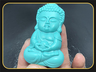 玉石自动雕刻机 翡翠牌子双面雕刻案例