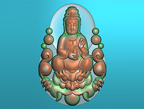 【玉雕观音】浮雕系列 玉石雕刻机电脑精度图下