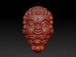 【玉雕珠子】玉石雕刻Q版佛公头图片