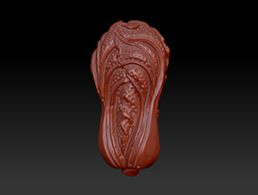 【吊坠小白菜】翡翠雕刻好看的图片图纸下载