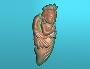 玛瑙小天使吊坠玉雕电脑图纸下载-享刻电脑玉雕