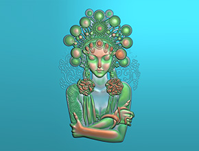 南红雕刻京剧人物玉雕电脑图纸下载-享刻雕刻机