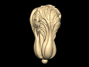 小白菜3D立体玉雕图纸下载-享刻数控玉雕机厂家