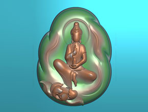 观音翡翠挂件玉雕精雕图纸_玉石雕刻工具