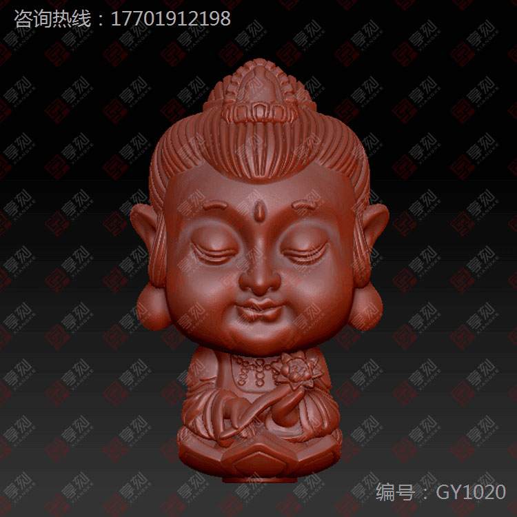 玉石雕刻立体吉祥人物图纸