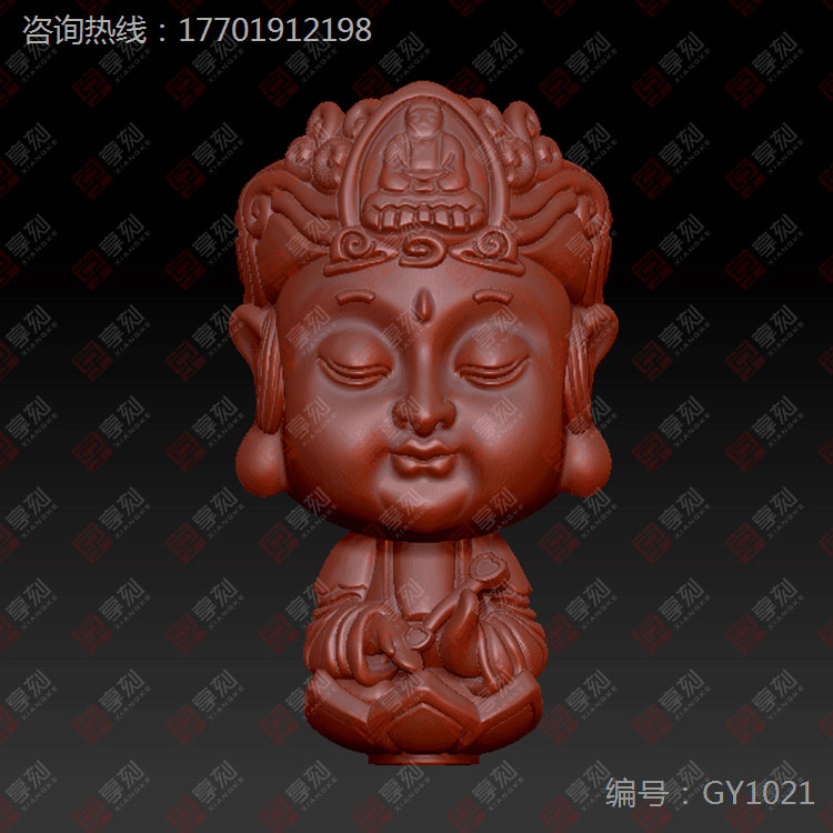 电脑精雕普贤菩萨