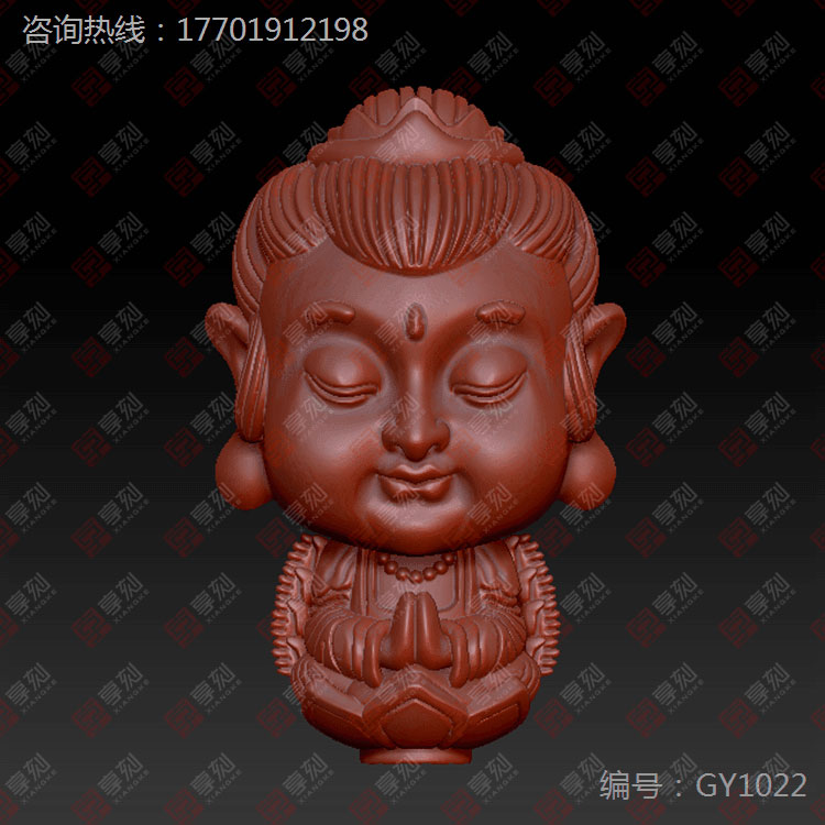 立体千手观音玉雕图纸大全