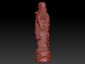 享刻玉石立体雕刻图纸-八仙人物 张国老