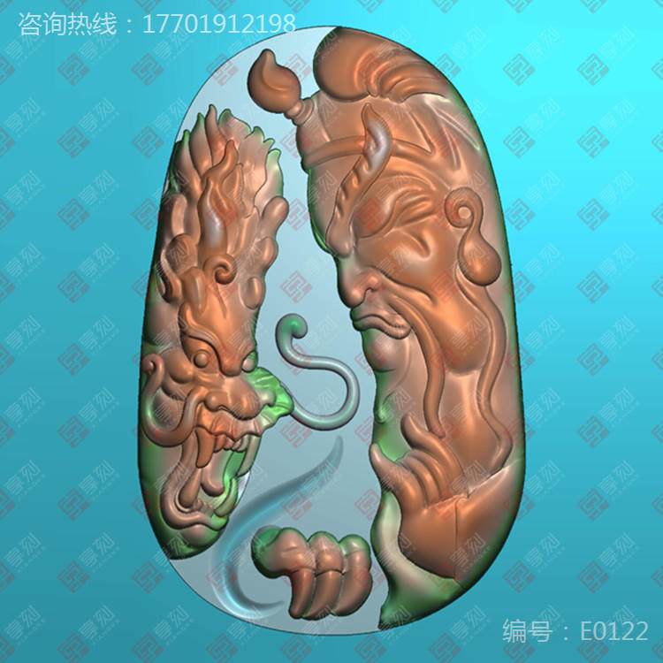 玉石挂件雕刻图