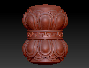 莲花款桶珠玉石精雕图_玉雕机厂家