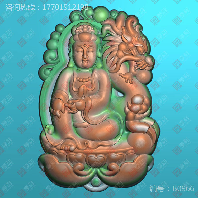 翡翠观音吊坠图案