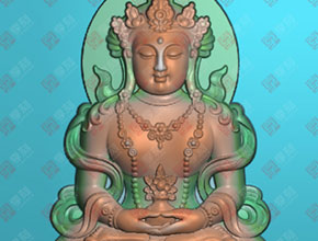 初学玉雕雕刻图案-正装翡翠观音