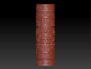 学习立体玉雕雕刻图案-古纹桶珠