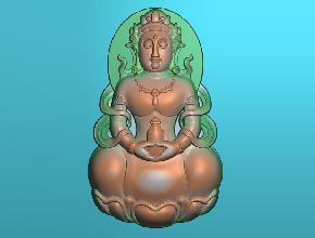 电脑玉雕机专用图纸-正装翡翠观音图