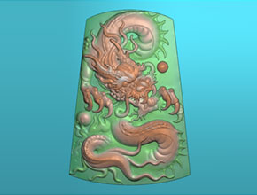 龙玉牌挂件精雕电脑图纸下载-享刻玉石雕刻机