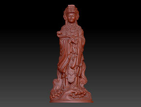 工艺品雕刻机适用—妈祖玉器雕刻电脑图案