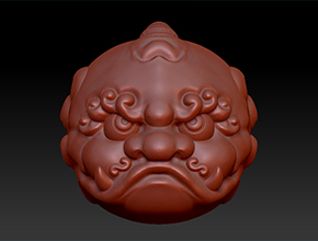 Q版狮子头珠子图案_享刻数控玉雕机网下载