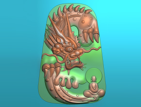 适合玛瑙雕刻的龙牌图案-享刻数控玉器雕刻机厂