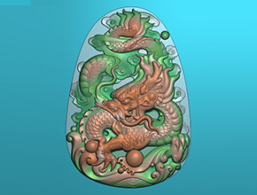 翡翠好看的龙牌图案_享刻自动玉器雕刻机厂家
