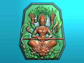 爆款哪吒精雕图-数控玉雕机精雕图中心