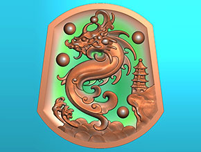 仿古龙-玉雕机数控精雕图库，翡翠图纸