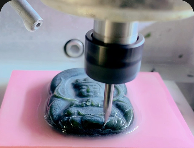 玉石数控雕刻机雕刻翡翠模糊怎么办？