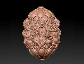 工艺品雕刻机精雕图纸下载_度母手串珠子系列