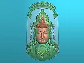 享刻玉石雕刻机精雕图库下载中心_观音牌系列