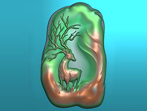 玉石电脑加工机_冰种翡翠鹿玉雕图纸大全