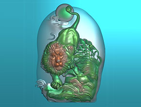 玉雕狮子浮雕图案大全_广州享刻工艺品雕刻机