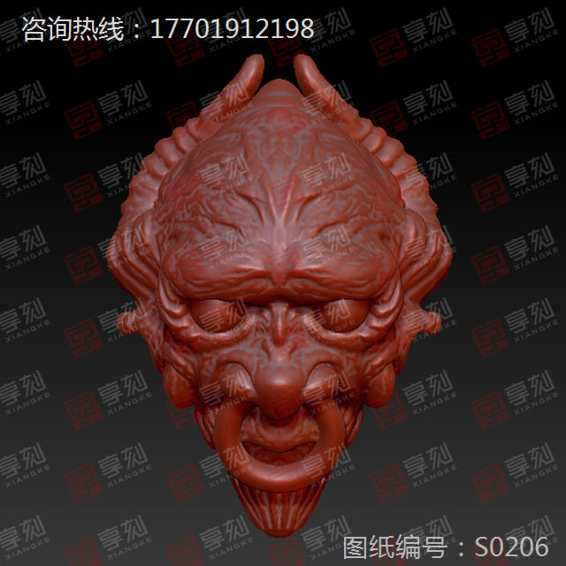 魔鬼吊坠精雕图