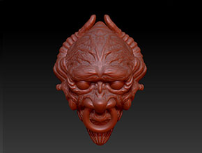 魔鬼饰品电脑雕刻精雕图_享刻玉雕机厂家图库