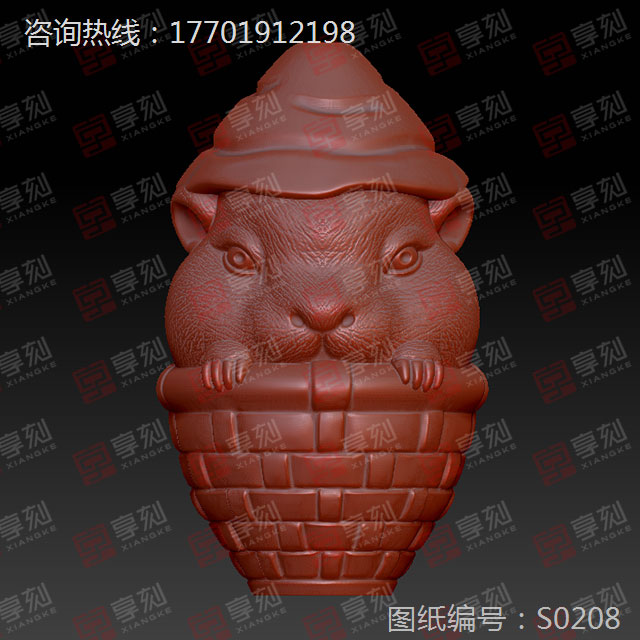 可爱老鼠电脑雕刻图纸