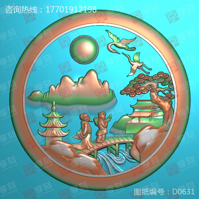 岫玉电脑雕刻精雕图