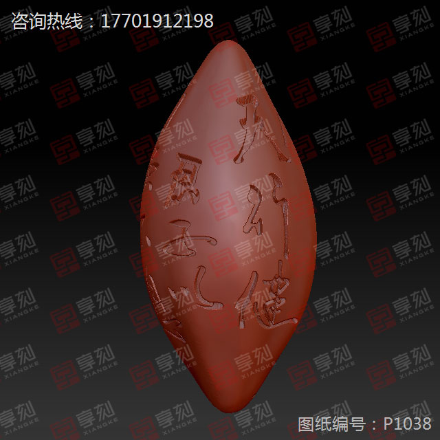 橄榄核电脑模型图