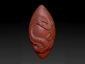 橄榄核十二生肖蛇雕刻图案_自动核雕机厂家