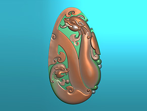 适合白玉雕刻的仿古龙牌精雕图_和田玉雕刻机厂