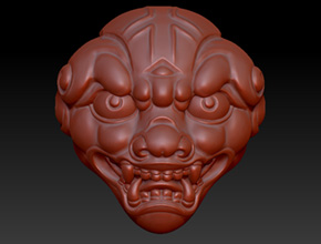 新款三通珠子兽头系列精雕图下载_珠子自动雕刻