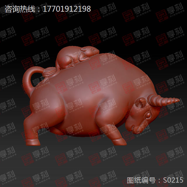 牛摆件电脑雕刻图案大全