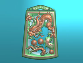 全自动玉石雕刻机雕刻翡翠龙牌专栏图纸下载