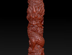 翡翠龙柱吊坠电脑精雕图纸_玉石雕刻工具生产厂