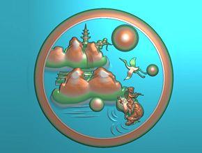 翡翠山水牌_精品玉雕工具数控雕刻玉雕图纸下载