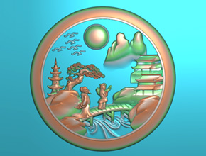 好看的翡翠山水牌雕刻图案_玉雕机厂家享刻科技