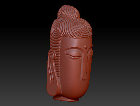 立体佛头吊坠玉石精雕图案_立体玉石雕刻机厂家