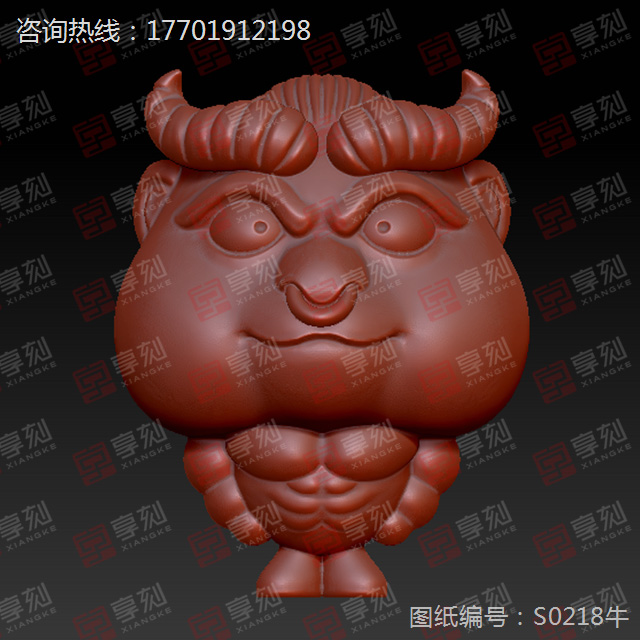 牛魔王摆件精雕图